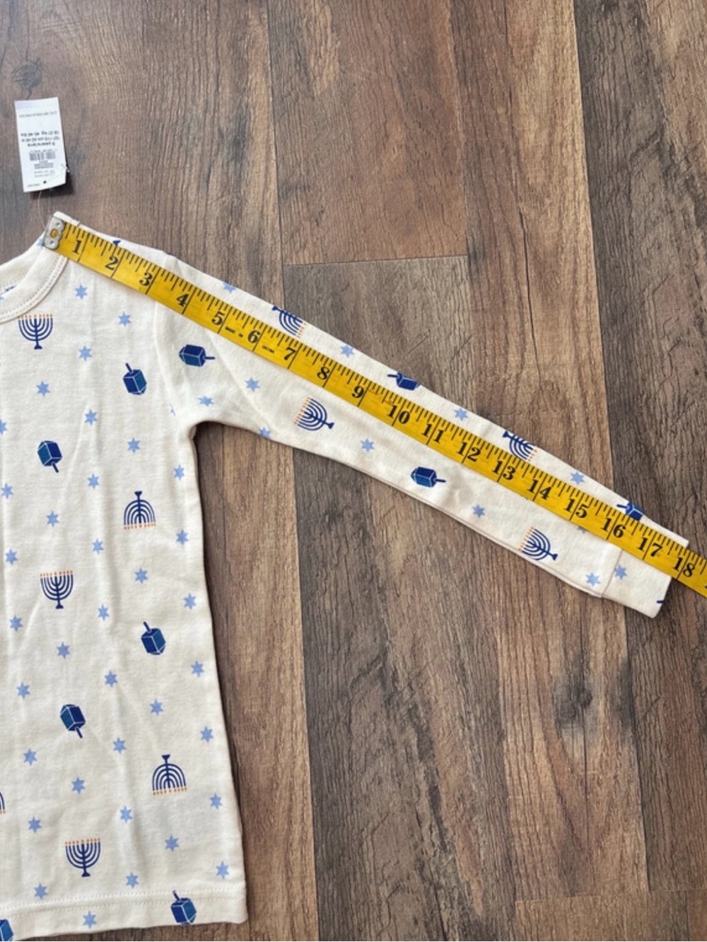 Baby Gap Organic Cotton Blue and Cream Hanukkah 2 piece Set pajamas size 5 new - Picture 10 of 11